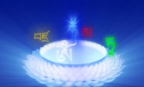 Vajrasattva heart mantra portrait Vajrasattva heart mantra Bodhisattva Buddha painting conception picture Photo paper double-sided plastic seal