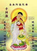 The call of the Buddha The Return of the Son tearful portrait of Amitabha Buddha Photo paper double-sided plastic seal