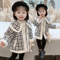 Girl Little Fragrant Wind Jacket Spring Autumn Winter Clothing 2022 New Ocean Qi Children Female Baby Birds of Thousand Birds Plaid