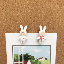 2 cartoon cute bunny Cork nail felt board Cork photo wall classroom board decoration decoration