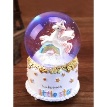 Crystal ball music box Night light music box girl 61 childrens Birthday gift decoration 520 send girlfriend Valentines Day