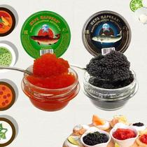 Russia imported caviar sturgeon salmon black roe seasoned sushi original ready-to-eat 105g