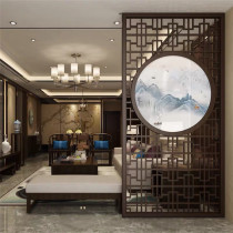 Stainless steel screen partition light luxury living room rose gold porch decoration modern metal carved hollow flower lattice customization