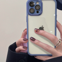 Apply Apple 12 phone shell iphone13promax minimalist transparent pure color 11 Advanced senses 12 lenses Full package 13Pro net red male and female 12Pro ultra-fire exploits 13