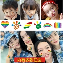 June 1 Childrens Day Face stickers Childrens Cartoon tattoo stickers Face activity stickers performance jewelry Sports games for young children