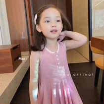 Girls  Sundress 2021 summer new childrens Western style dress Baby casual wild skirt tide