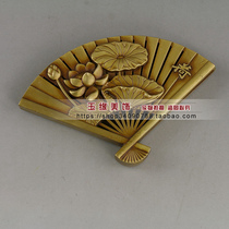 Retro do old pure copper brass fan box incense incense burner aromatherapy Lotus Hollow