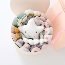 Net red baby Princess Prince socks toy gift box set newborn baby full moon 100 days old gift