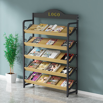  Simple wrought iron newspaper and magazine rack landing party building book and newspaper rack Picture book data rack Publicity display rack reading rack