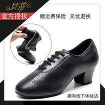 Betty dance shoes T1B soft sheepskin ladies teacher dance shoes Coach two-point bottom friendship beginner Latin dance shoes