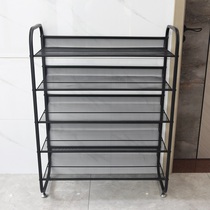 Net red shoe rack home interior beautiful multi-layer light luxury iron shoe shelf simple door strong dust shoe cabinet