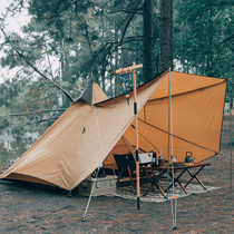 Donkey shield pyramid Indian tent Outdoor camping Exquisite portable folding camping thickened double layer anti-rain