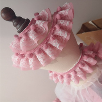 diy super good quality pet clothes doll skirt clothing collar lace pom lace accessories 2 5 and a half meters