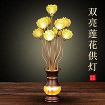 Plug-in led colorful glass seven-level Lotus Lantern Buddha for long-term light nine-level Buddha before the Buddha Guanyin for Buddha