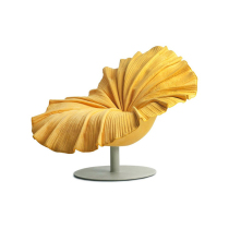 Barnte Nordic Design Simple Fashion Home FRP Steel Art Light Pettle Chair Personally Molded Flower Chair