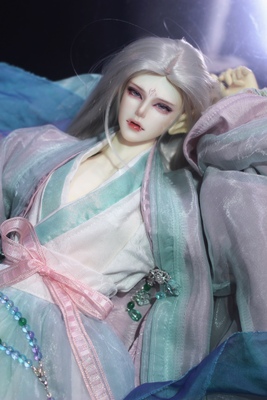 taobao agent [Monster Book Zhai] [Flutestones] Pink blue color -colored ancient style BJD baby clothes 3/1 Uncle uses costume Hanfu