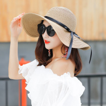 Straw hat female summer Korean hipster hat Sun Hat sun protection foldable big edge seaside sun hat beach hat