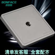 Bangfis Type 86 one TV socket home concealed single cable TV CCTV gray socket panel