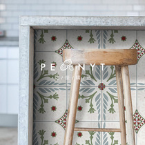 Retro pink bathroom tiles Nordic green garden courtyard tiles Balcony floor tiles Kitchen famous accommodation floor tiles