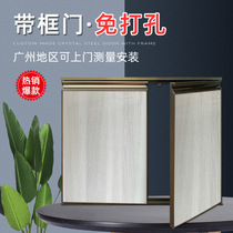 Cabinet door panel custom tempered glass crystal steel door custom kitchen stove wash basin door panel self-loading with frame all aluminum