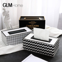 Light luxury tissue box Nordic ins simple home dining table living room remote control multi-function creative drawing paper box