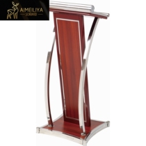 Stainless steel podium white welcome desk conference desk shopping guide reception desk reception desk