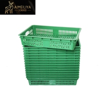 Supermarket fruit and vegetable rack cooked glue plastic plate fruit shop shelf green frame vegetable shop goods box tray