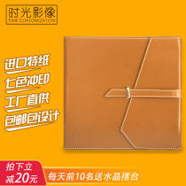 High-end wedding photos leather photo album Custom Travel commemorative book large capacity wash photos made photo album family book
