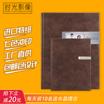 Photo studio leather wedding album production Wedding photo customization Personal photo Couple album Family album