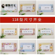 Type 118 Type 23 4 6 holes 12 holes Switch sticker socket Acrylic Waterproof Socket Patch Light Dust Protection Hood