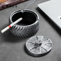 Nordic Ins Retro Ashtrays Personality Living Room Creative Home Trend Office Cement Brief Decorative Smoke Cylinders