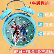 Alarm clock cartoon children creative cute mute students with Superman Altman boy artifact clock anime