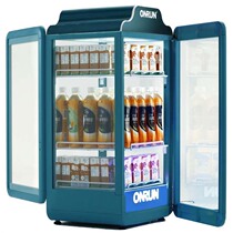 ONRUN 66L hot drink display cabinet drink milk heating Cabinet hot drink cabinet hot drink machine hot pot machine four-sided glass