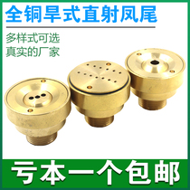 All-copper dry direct fountain nozzle square ground direct three-wire nozzle DC nozzle