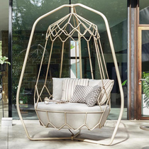 Outdoor swing hanging modern simple outdoor Villa hanging basket creative hammock garden rocking chair hotel floor hanging chair