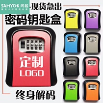 Key cabinet wall-mounted wall-hung homestay box tray management storage door decoration password anti-theft creative decoration