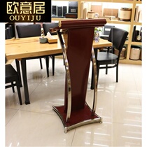 Stainless steel podium speaker hotel restaurant podium desk front desk host welcome desk reception desk