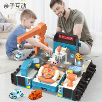 Childrens car through the customs adventure toy baby bus deformation bus multi-function puzzle 3 years old 4 boys and girls