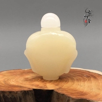 Antique miscellaneous collection Natural jade carved Jade snuff bottle Characteristic craft snuff bottle collection