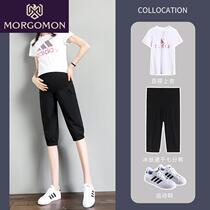 MORGOMOMON Pregnant women dressed in summer dress skinny pants wear summer thin skinny pants ZW0527