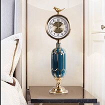 Modern fashion simple light luxury clock seat clock porch decoration household living room ornaments personalized desktop mute clock