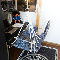 Hanging chair dormitory artifact bedroom hammock indoor swing childrens hanging basket College student black lazy person rocking chair thickened