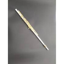 Professional flagship store gold-plated flute 16 opening silver body Gold Key opening and closing dual-purpose flute beginner C tune flute