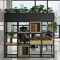 Iron restaurant partition decorative flower rack office shelf industrial wind card seat green plant fence dwarf screen flower trough
