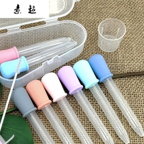 Baby feeder food grade silicone baby anti-choking PP Straw with scale experimental dropper children feeding water artifact