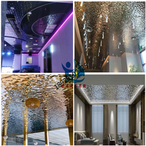 Stainless Steel Corrugated Plate 304 Mall Ceiling Decoration Mirror Hotel KTV Background Wall Metal 8k Rugged Embossing