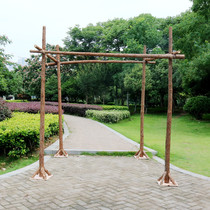 New pastoral wooden stake arches Flower Gate wedding window storefront set log solid wood fir lawn wedding decoration