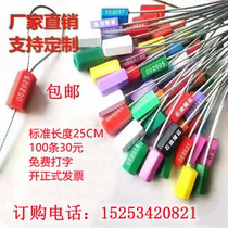 Direct selling tight type disposable lead seal steel wire plastic lead seal container seal lock hexagonal steel wire lead seal