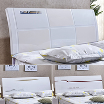 Headboard Simple modern bedside backrest board Double head 1 5 meters 1 8 economical white paint headboard