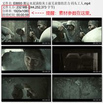 Carrying cement with a gray face and expressionless coolly dock workers HD real-life video material